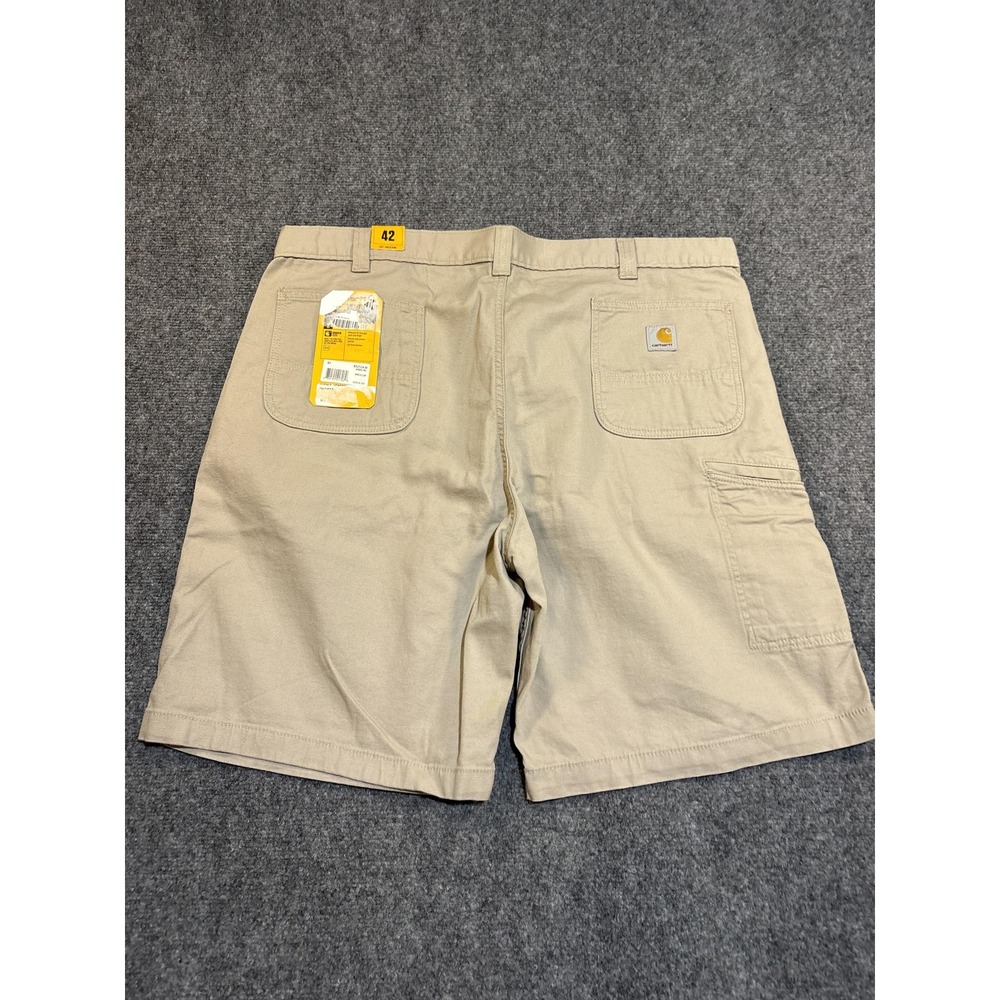 Carhartt Shorts Mens 42 Beige Rugged Flex Relaxed Fit Work Utility BS2514-M